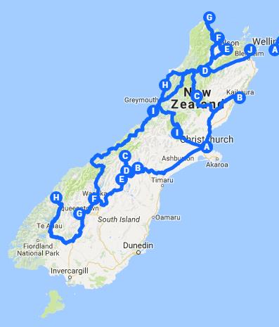 Itinerario Nueva Zelanda